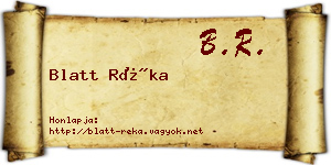 Blatt Réka névjegykártya