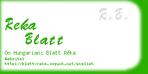reka blatt business card