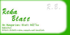 reka blatt business card